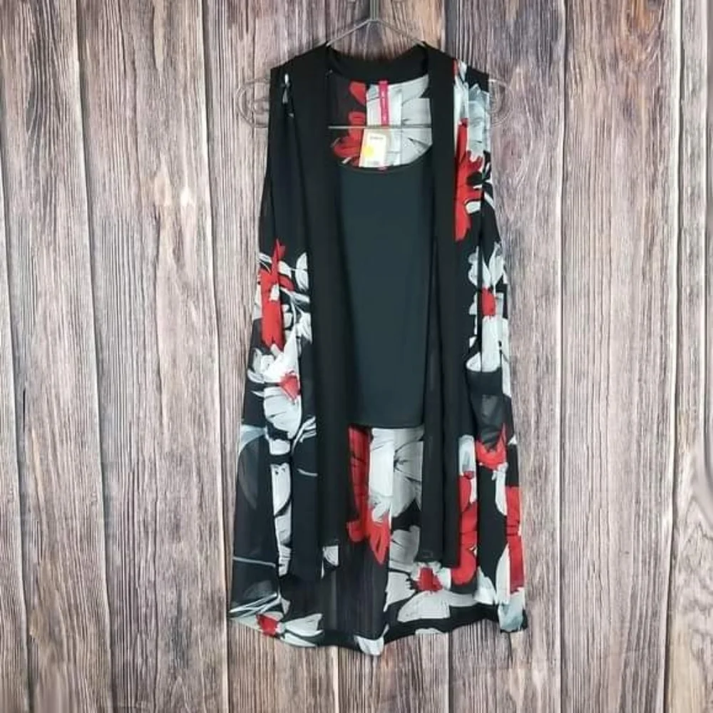 Ic by Connie K Sleeveless Cardigan Vest - Picture 1 of 9